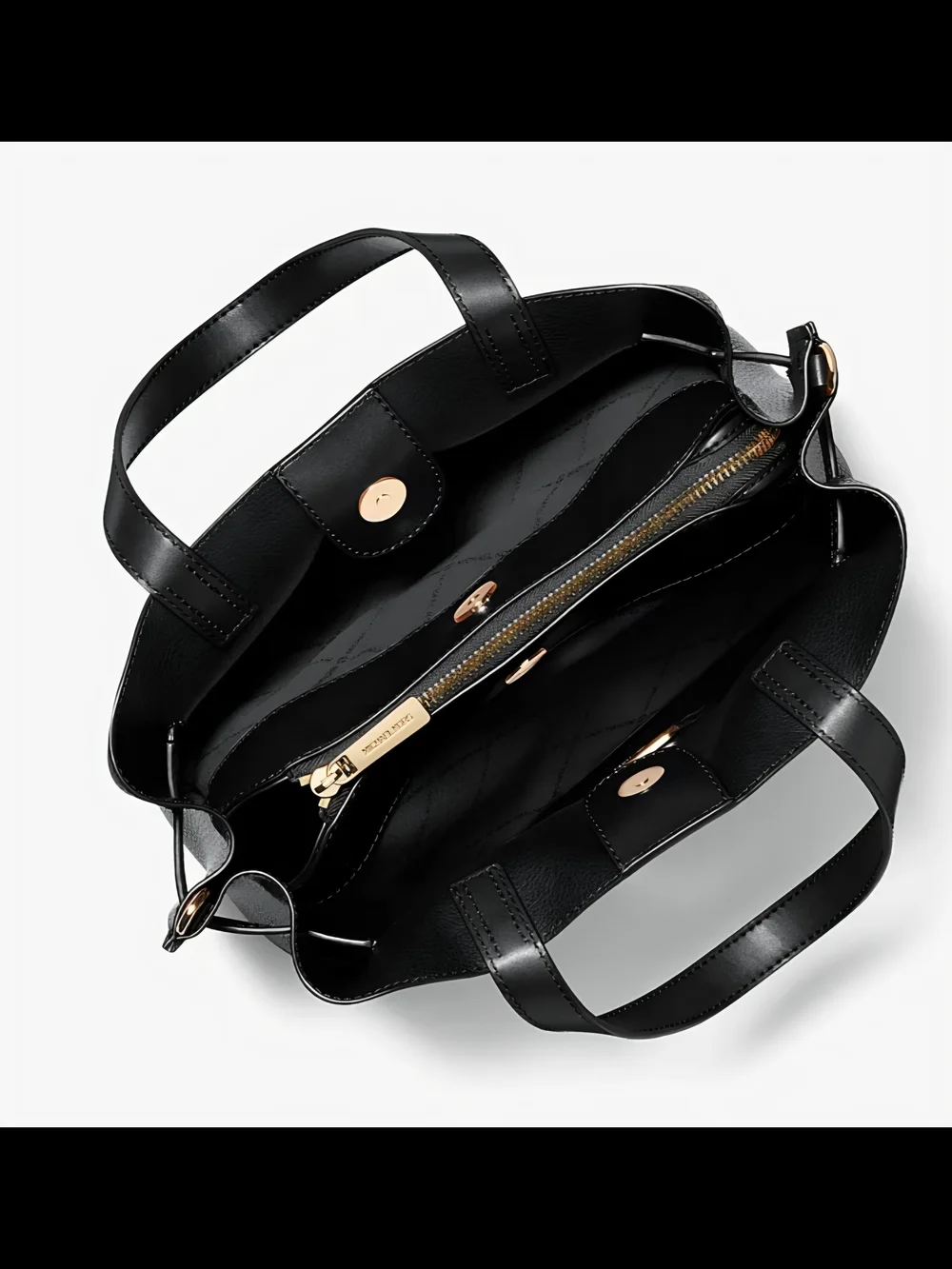 NWT Michael Kors Large Emilia Satchel; Black